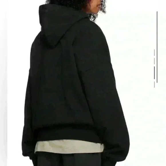 Fear of God ESSENTIALS Black Bonded Hoodie - Picture 4 of 5